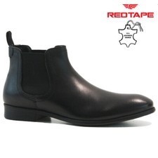 MENS RED TAPE LEATHER BOOTS