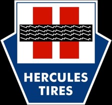 Hercules Tires DIECUT NEW Sign 40" Tall USA STEEL