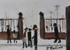 John Goodlad Original Oil Painting Street Scene Northern Art