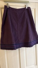 Boden Purple Cord Skirt Size