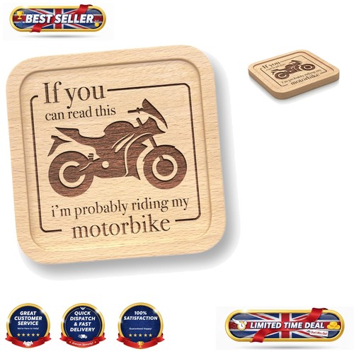 Engraved beech wood coaster - engraved,