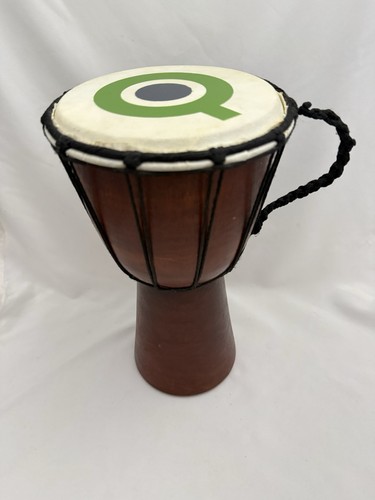 Hand carved wooden djembe drum - carved,
