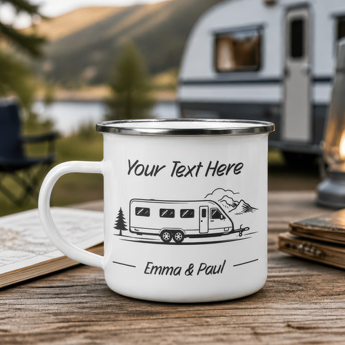 Personalised caravan enamel - personalised,