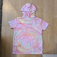 Next Girls Pink Marble Effect Hooded Swimming Towel. Age 5-6years