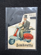 Original  Lambretta Man Riding Series 2 waterslide Decalcoplastics