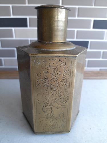 Chinese brass hexagonal tea - chinese,