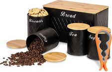 Black Bread Bin Tea Coffee