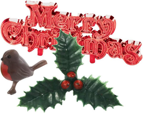 3pcs jewel toned yule log - yule,