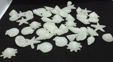 50 x glow in the dark plastic shells seaside rock pooling fish tank coral childs