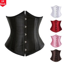 Size 6-24 Corset Steel Boned Corset Womens Underbust Waist Trainer Stain Corsets