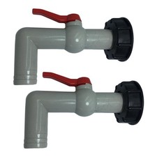 Set of 2, IBC 1000 Litre Water Tank Tap Adapters Hose