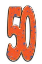 Number 50 Cardboard Cutout Fun Figure 171cm Tall -Great for Special Celebrations