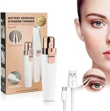 Electric Eyebrow Trimmers 2 in 1 Eyebrow Razor and Painless Facial Hair Remover