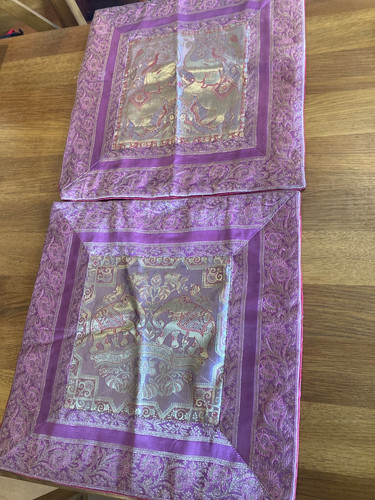 Thai silk decor throw pillow - silk,