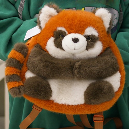 Fuzzy red panda - panda, backpack