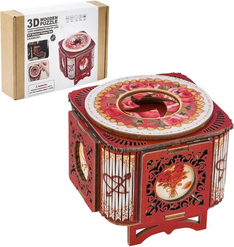 Wooden puzzle music storage - 3d,
