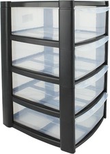 Large Plastic 4 Drawer Storage