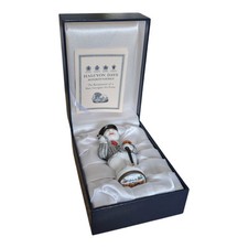 Halcyon Days Vintage Bonbonniere Figural Snowman Umbrella Bar Holidays Phone