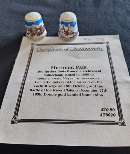 Historic pair thimbles - historic,