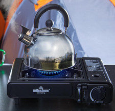 Milestone Whistling Camping Kettles / 2L Capacity & Heat-Resistant Handles