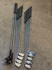 Set Vintage MacGregor Tourmaster Irons (3-SW) + 1 + 5 Woods Regular Steel Shafts