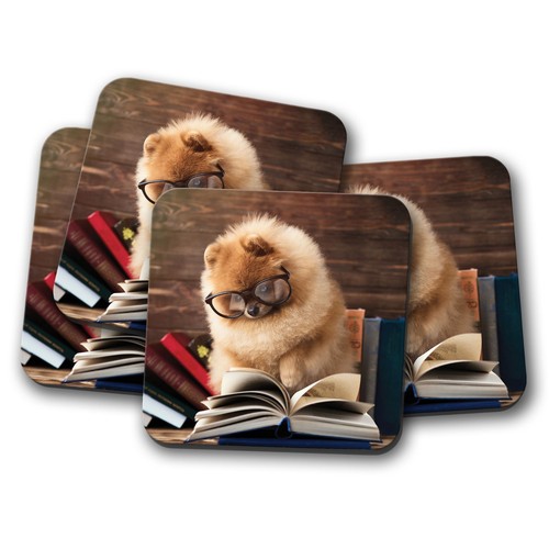 Set book worm - worm, coaster