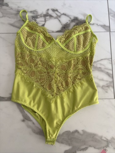 Neon lime green eyelash lace - green,