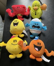 Fisher-Price 2008 Mr Men Plush X 6-Strong, Bump, Noisy, Tickle, Bounce, Happy