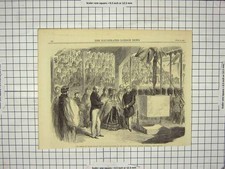 Original Old Antique Print