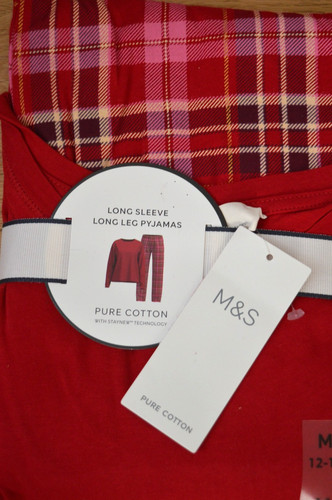 New pyjamas pure cotton - m&s,