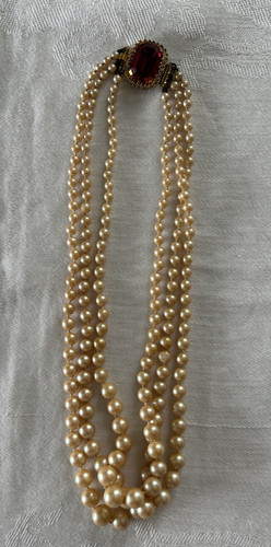 Vintage faux pearl multi - faux,