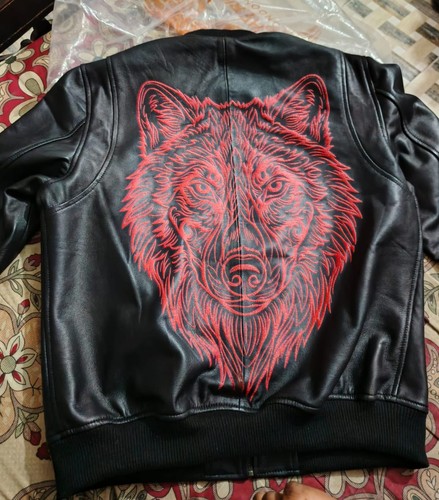 Men black lambskin - men's, leather