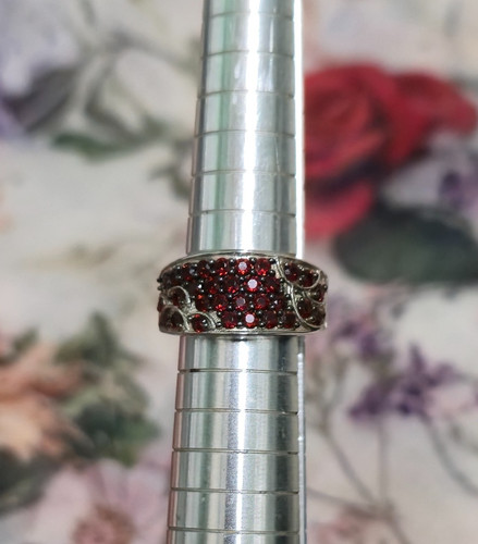 925 silver anthill garnet ant - silver,