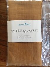 Little Blue Nest, Lge 100% OrganicCotton Muslin ‘Honeycomb’ Swaddling Blanket