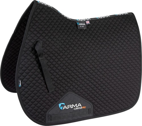 Shires arma black saddle pad - shires,
