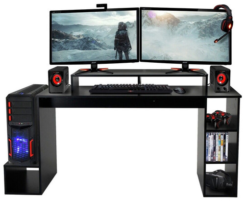 Home gaming desk black - black, |