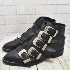 Womens TOPSHOP Black Leather