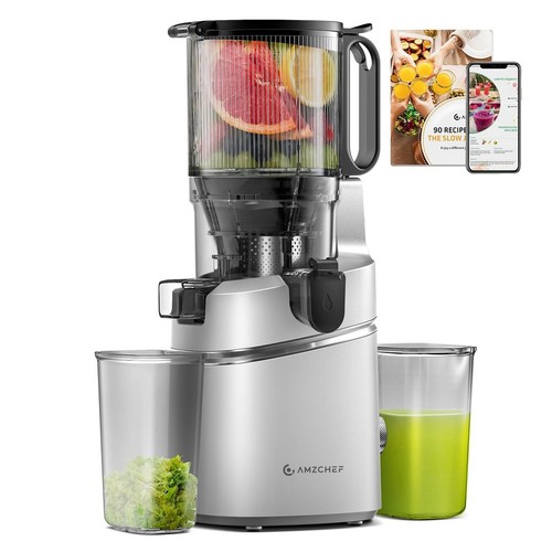 Amzchef cold press juicer - press, 250w