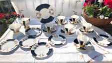 Vtg Imperial Bone China Black