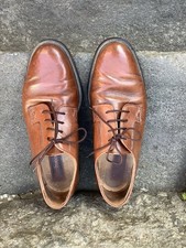 Men’s Italian Leather Shoes Size UK 8 EU 42 Tan Brown Lace up by Beechwood