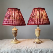 Pair Vintage Faux Marble Table
