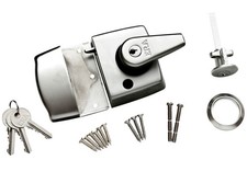 Era Double Locking Nightlatch Door Lock 40mm Backset Satin Chrome 183-35-1
