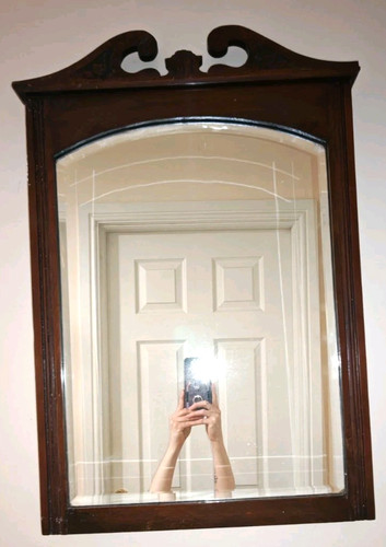 Antique mahogany wall - wall, mirror