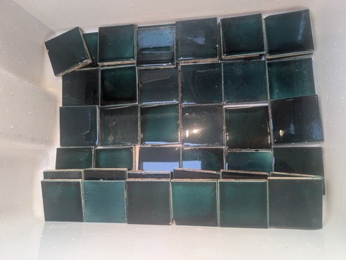 Minton green tiles majolica - tiles,