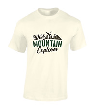 WILD MOUNTAIN EXPLORER MENS T SHIRT HIKER HIKING CLOTHING CAMPING OUTDOORS TOP