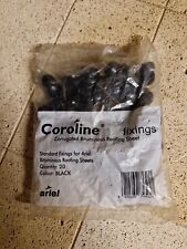 20 x Coroline Corrugated Bituminous Roofing Sheet Fixings - 65mm Nails - Black