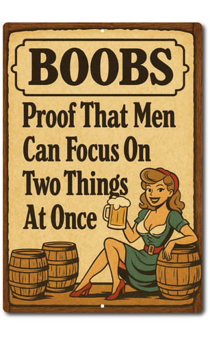 Funny boobs beer tin - funny,