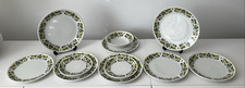 1960s Retro Green Plates and