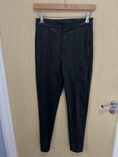 Black Faux Leather Trousers