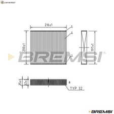 INTERIOR AIR FILTER FC0078 FOR